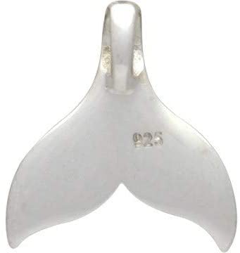 A Charmed Impression Sterling Silver High Polished Mermaid Tail • Whale Tail • Necklace Pendant Charm