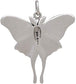 Sterling Silver Luna Moth Charm • Moth Jewelry • Bug Jewelry • Intuition Jewelry • Entomologist Jewelry • Butterfly Charm • Transformation • New Beginnings