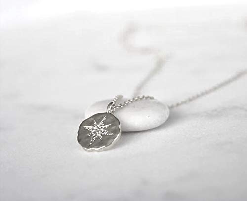 Sterling Silver Coin Necklace Simple Silver Necklace Dainty 