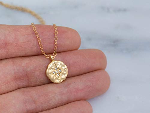 13th Birthday Gifts for Girls • Gold • Sparkling CZ Diamond Starburst Necklace • Thirteen Years Old • Milestone Celebration Jewelry • Celestial Jewelry • Cute Everyday Necklace