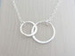 Grandmother & Granddaughter • Double Infinity Circle Pendant • 925 Sterling Silver • Gift Idea for Grandma and Grandchild • Infinite Love Charm Necklace • Intentional Keepsake Jewelry