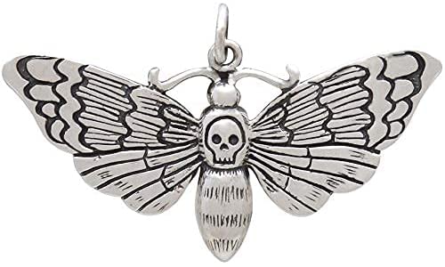 Large Sterling Silver Death Moth Necklace • Spiritual Jewelry • Rebirth Transformation • Sensuality • Goddess Jewelry