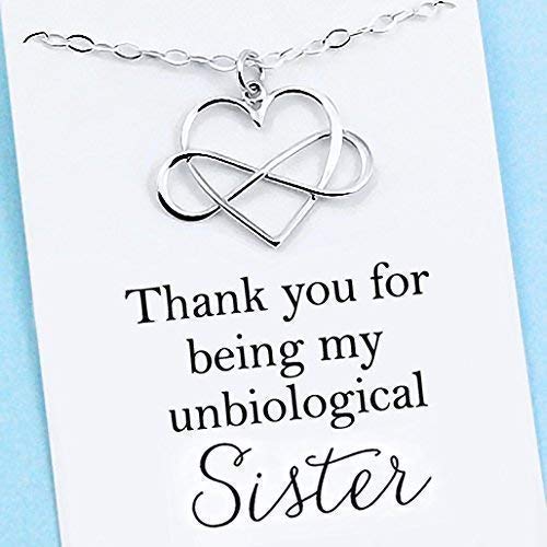 Unbiological Sister Gifts • Sisters Jewelry • Gifts for Best Friend • Christmas Gifts for Women • Sterling Silver Necklaces for 2 3 4 • Unbiological Sister Necklace • Birthday Gift • Thank You Gifts