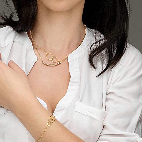 Unbiological Sister Necklace • Two Connected Circles • 14k Gold • Bonus Sister in law • Bride or Groom Sister • Adopted • Stepsister Best Friend • Friendship Love Gift • Appreciation Gratitude Jewelry