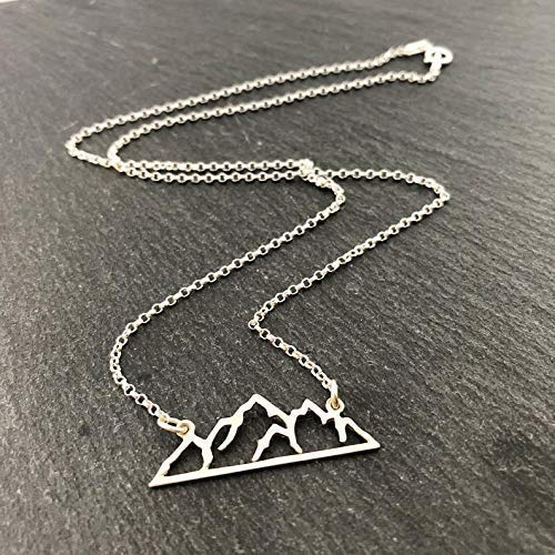 Difficult Roads Often Lead to Beautiful Destinations • 925 Sterling Silver • Support Encouragement • Gift for Her • You are Strong • Mountain Charm Necklace • Inspirational Mantra Jewelry