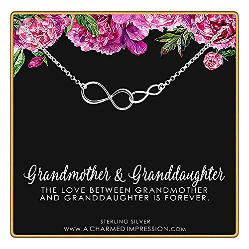 Grandmother & Granddaughter • Double Infinity Necklace • Unique Gift for Grandma • Infinite Love • Sterling Silver • Intentional Keepsake Jewelry