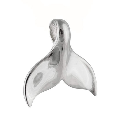 A Charmed Impression Sterling Silver High Polished Mermaid Tail • Whale Tail • Necklace Pendant Charm