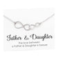 Father and Daughter Necklace • Intentional Gift • Silver Double Infinity • Infinite Love