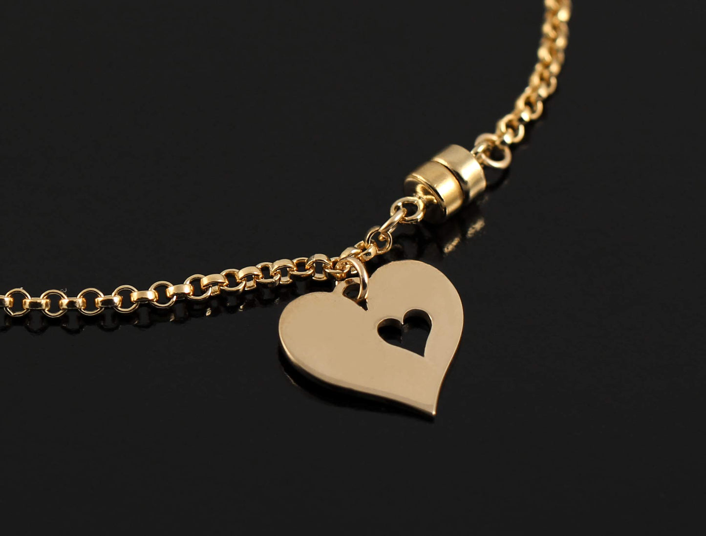 Gold Grandmother Granddaughter Bracelet with Card • Two Connected Hearts Bracelet • Gifts for Women • Grandmother Jewelry • 14k Gold Filled Bracelet • MAGNETIC CLASP • Gifts for Grandma Granddaughter