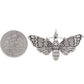 Large Sterling Silver Death Moth Charm • Spiritual Jewelry • Rebirth Transformation • Sensuality • Goddess Jewelry