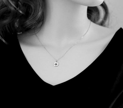 You are my Compass Necklace Wife Girlfriend Gift on Body