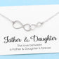 Father and Daughter Necklace • Intentional Gift • Silver Double Infinity • Infinite Love