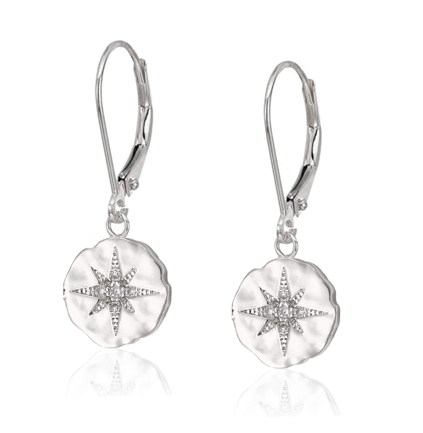 Retirement Gift for Women • Enjoy the Next Chapter • Diamond Starburst Earrings • Congratulations • You'll be Missed • Be Proud of the Difference You Have Made