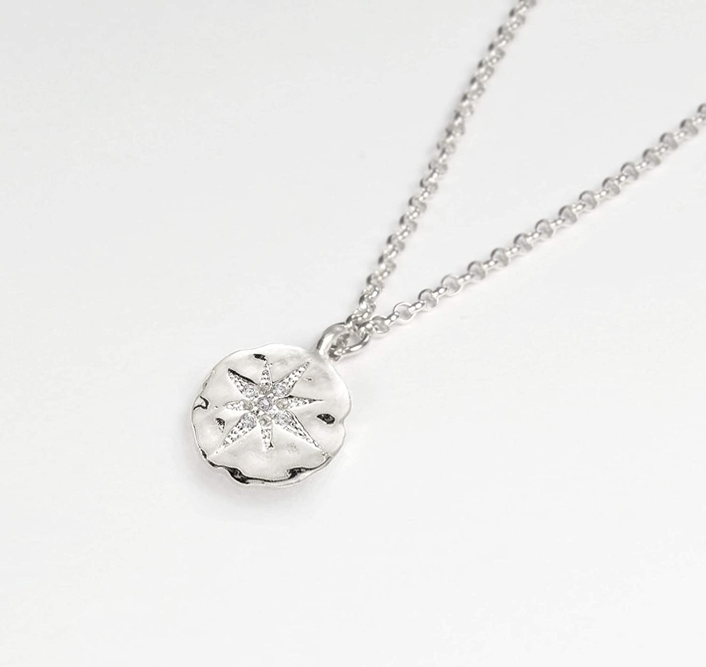 Sweet 16 Gift for Girls • Diamond Starburst Pendant • Happy 16th Birthday • Silver • Sixteen Years Old • For Daughter Niece Goddaughter • Dainty Necklace • Milestone Celebration Jewelry