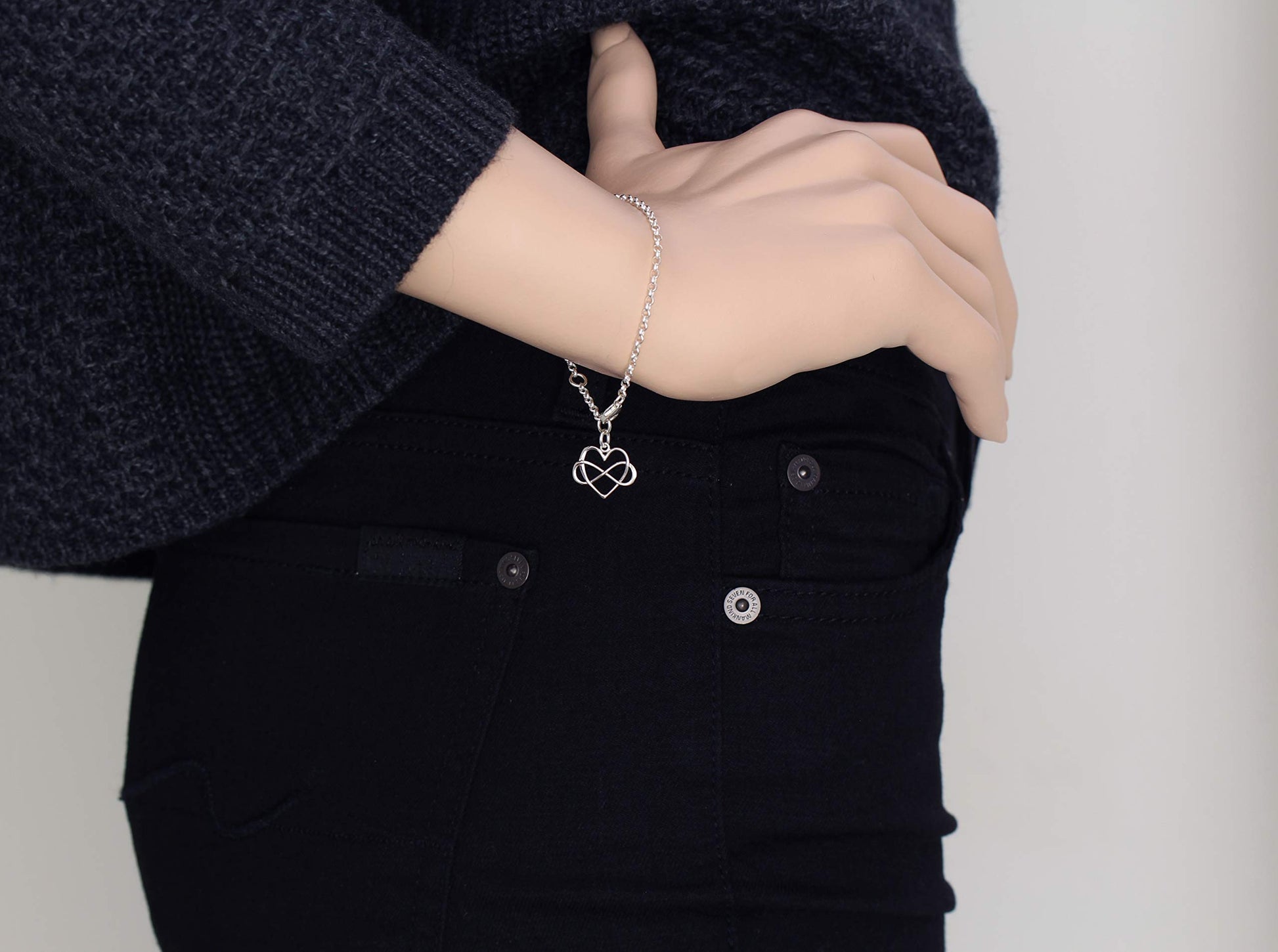 Infinity Heart Bracelet on Body