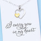 I Carry Your Heart in Mine • Remembrance Necklace • Silver & Gold Charm • Intentional Keepsake Jewelry