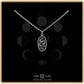 Two Cups Sterling Silver Oval Snake Pendant Necklace • Snake Spirit Talisman • Antiqued Sterling Silver Chain