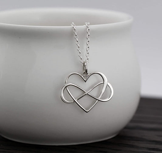 Stepdaughter Gift • Infinite Love Necklace • Sterling Silver Infinity Heart • from Mom/Dad for Step Daughter • Intentional Meaningful Jewelry