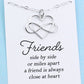 Best Friend Gift • Infinity Heart Necklace • Silver • Long Distance BFF • Meaningful Jewelry • Sisterhood • Miss You