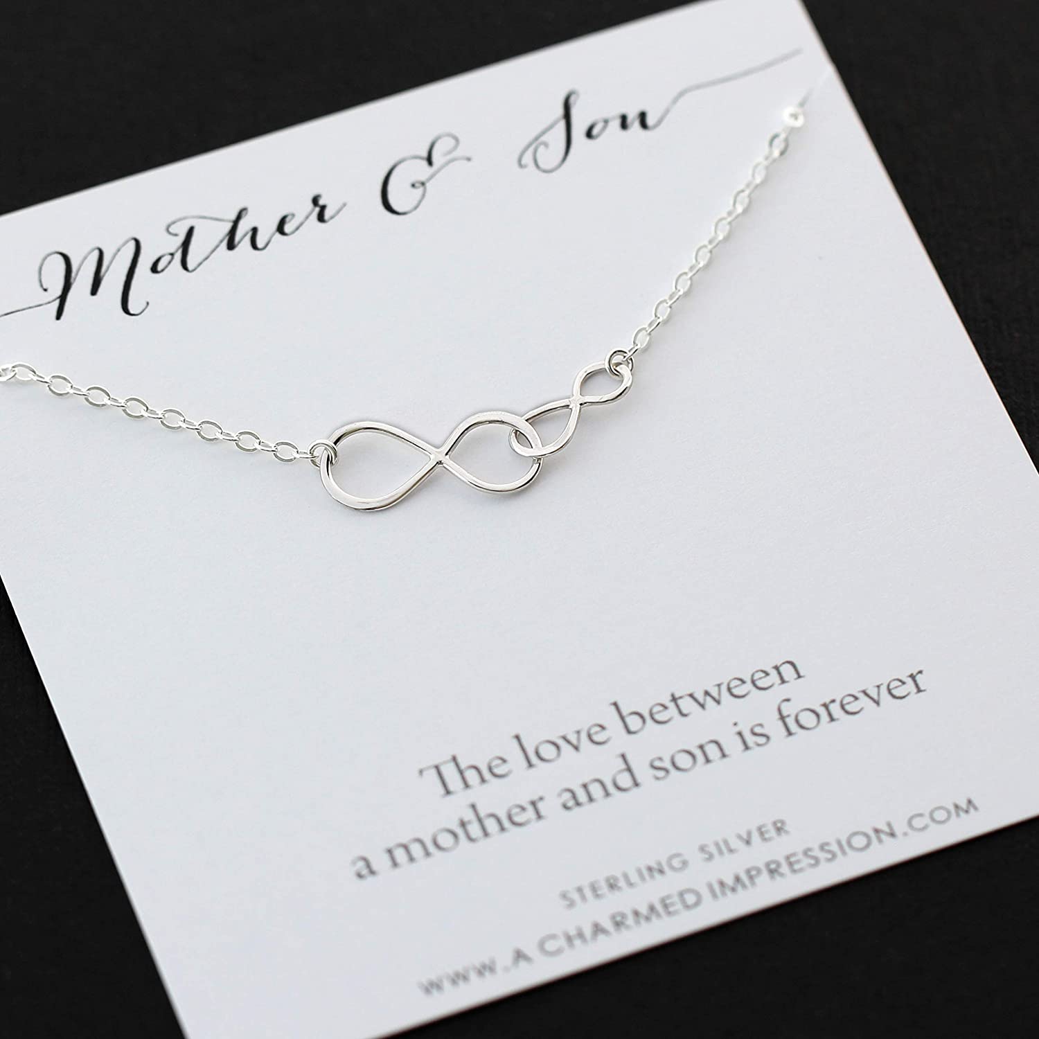 Amazon.com: Mother Son Necklace Sterling Silver Two Interlocking Infinity  Circles Mothers Day Gifts for Mom from Son Mother's Birthday Gifts Jewelry  for Women Christmas Gifts for Mom from Son : Clothing, Shoes