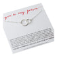 Friendship Necklace • You Are My Person Necklace • Love and Friendship Jewelry • Two Connected Circles • 925 Sterling Silver • You're My Tribe Unbiological Soul Sister Necklace • Gifts for BFF Besties