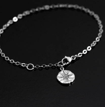 You are Strong • Warrior Bracelet • Survivor Gift • Diamond Starburst Charm Bracelet • Strength • Encouragement • Cancer • Recovery • Depression • Abuse • Inspirational Gift for Women