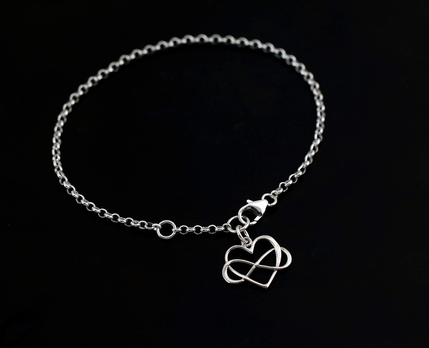 Stepdaughter Gift for Women Girls • Handmade Sterling Silver Infinity Heart • Infinite Love Bracelet • Gifts for Step Daughter from Stepmom Stepdad • Intentional Meaningful Jewelry from Mom Dad