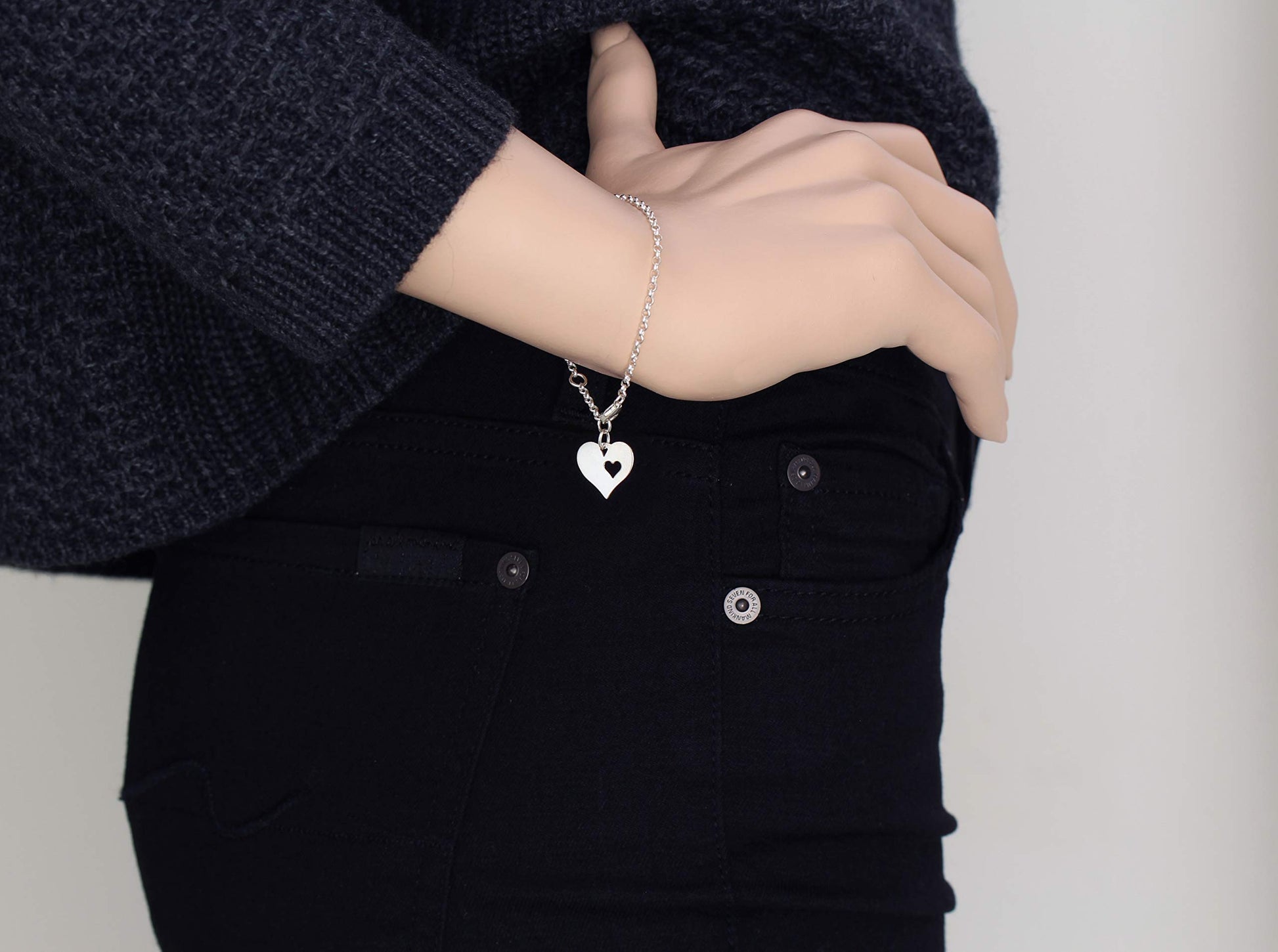 Heart in Heart Bracelet on Body