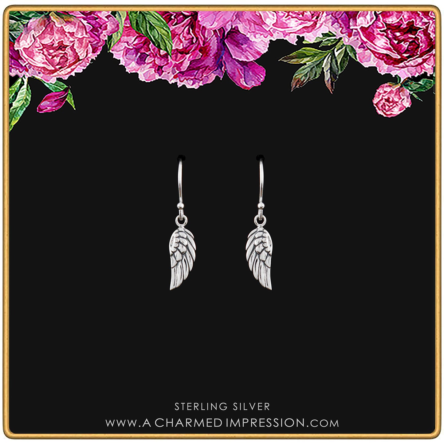 Angel Wing Earrings in Sterling Silver