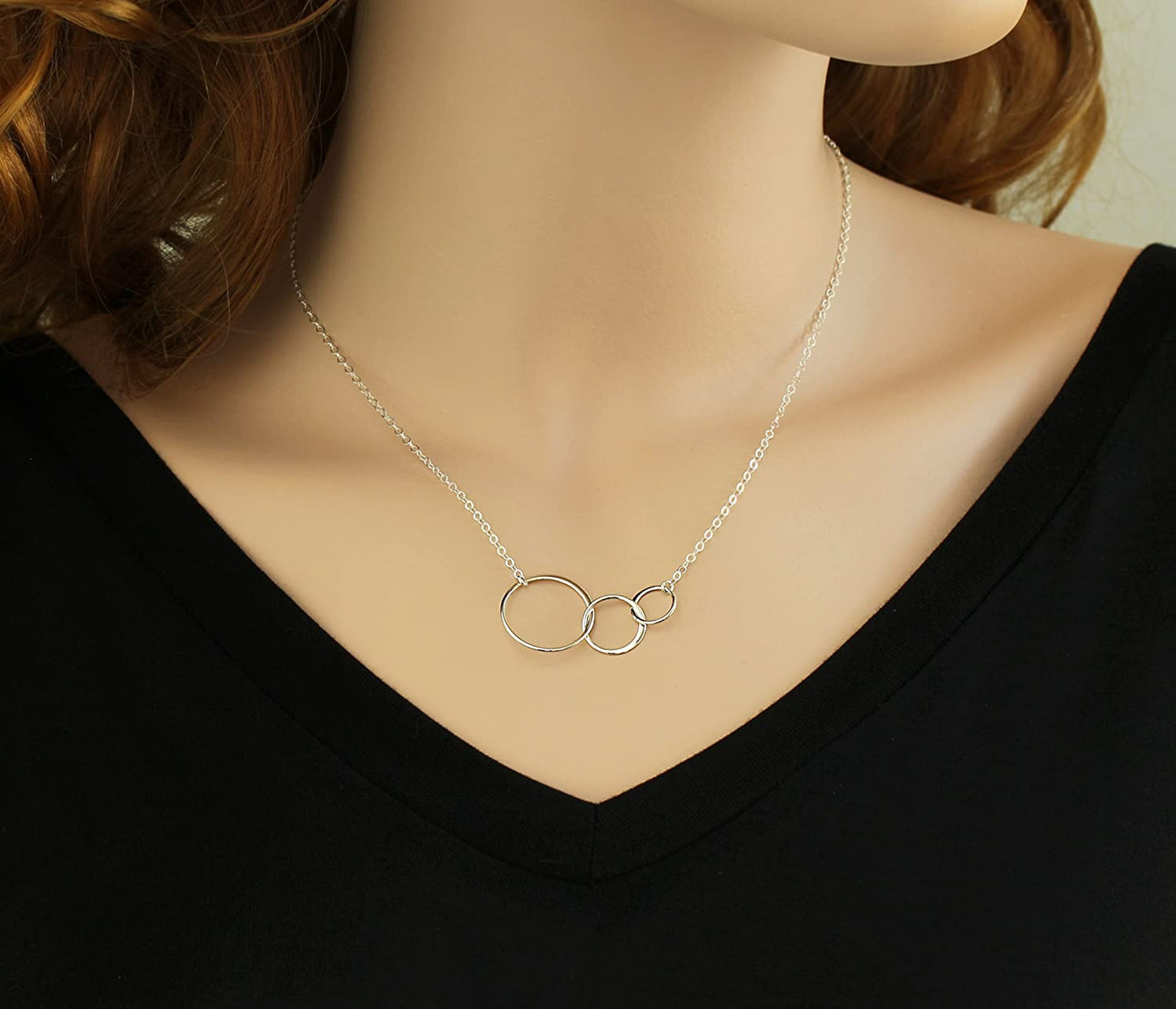 Happy 30th Birthday • Gifts for Women • 925 Sterling Silver • Three Circles Necklace • 3 Decades • Thirty Years Old