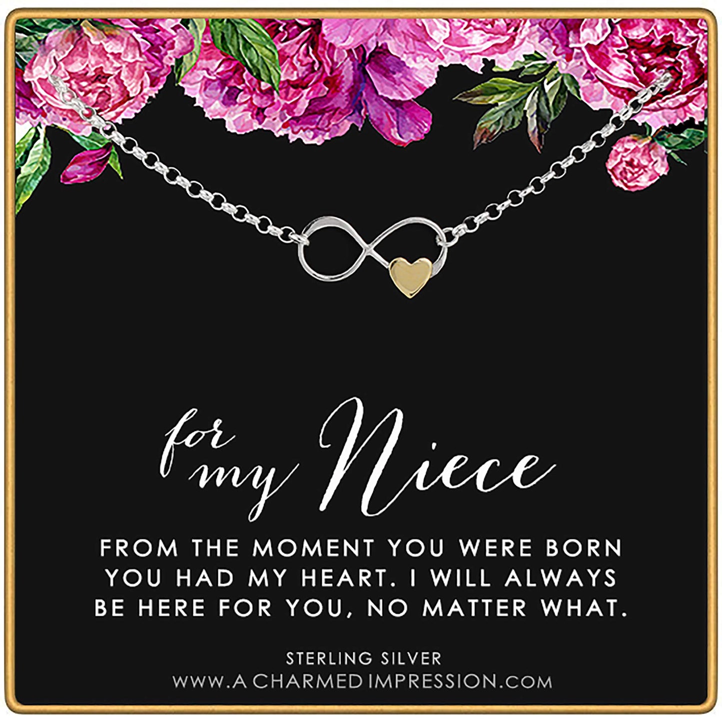 A Charmed Impression Niece Gift from Aunt • Gift for Niece Bracelet • Birthday Gift for Niece from Aunt Uncle • Christmas Graduation Birthday Card • Gifts for Nieces • Niece Jewelry