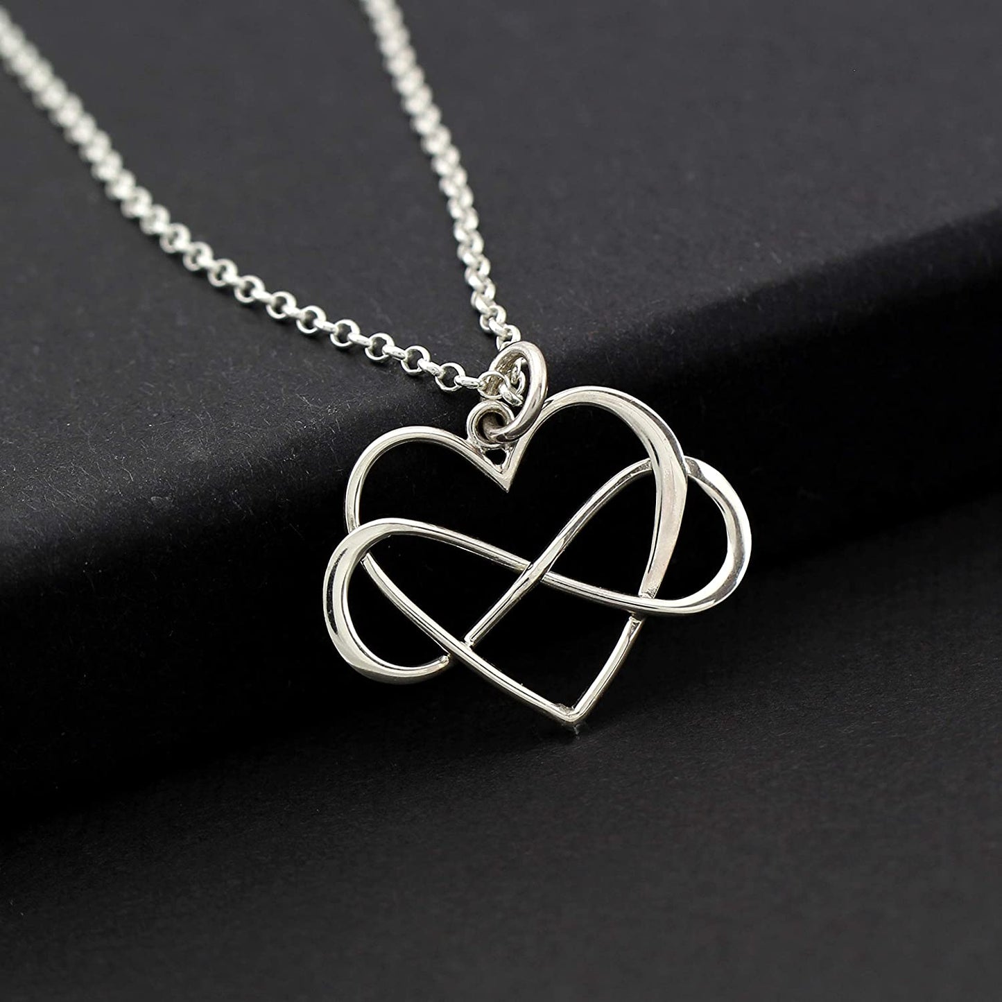 Everyday you Change the World • Silver • Heart with Infinity Necklace • Love Gratitude Appreciation • Inspirational Jewelry