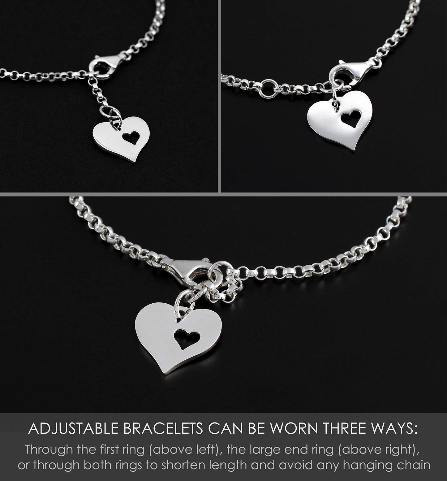 A Charmed Impression Grandmother & Granddaughter • Infinity Heart Bracelet • Unique Gift for Grandma • Infinite Love • Silver • Keepsake Jewelry