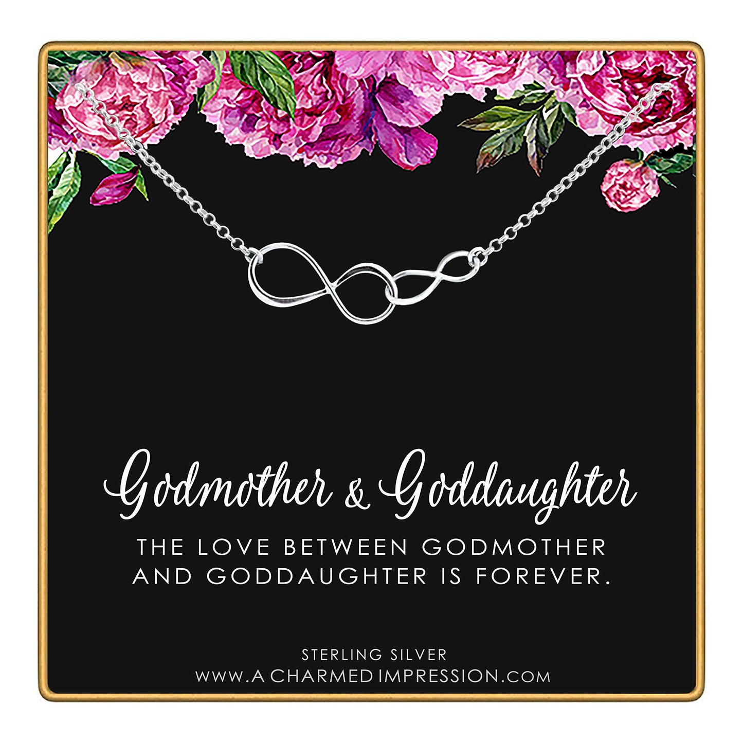 Godmother Gifts from Godchild • Thoughtful Godmother Gift to Goddaughter • Sterling Silver Necklace • Godmother Proposal • Baptism Communion Christening Gift • Unique Christmas Gifts for Women Girls