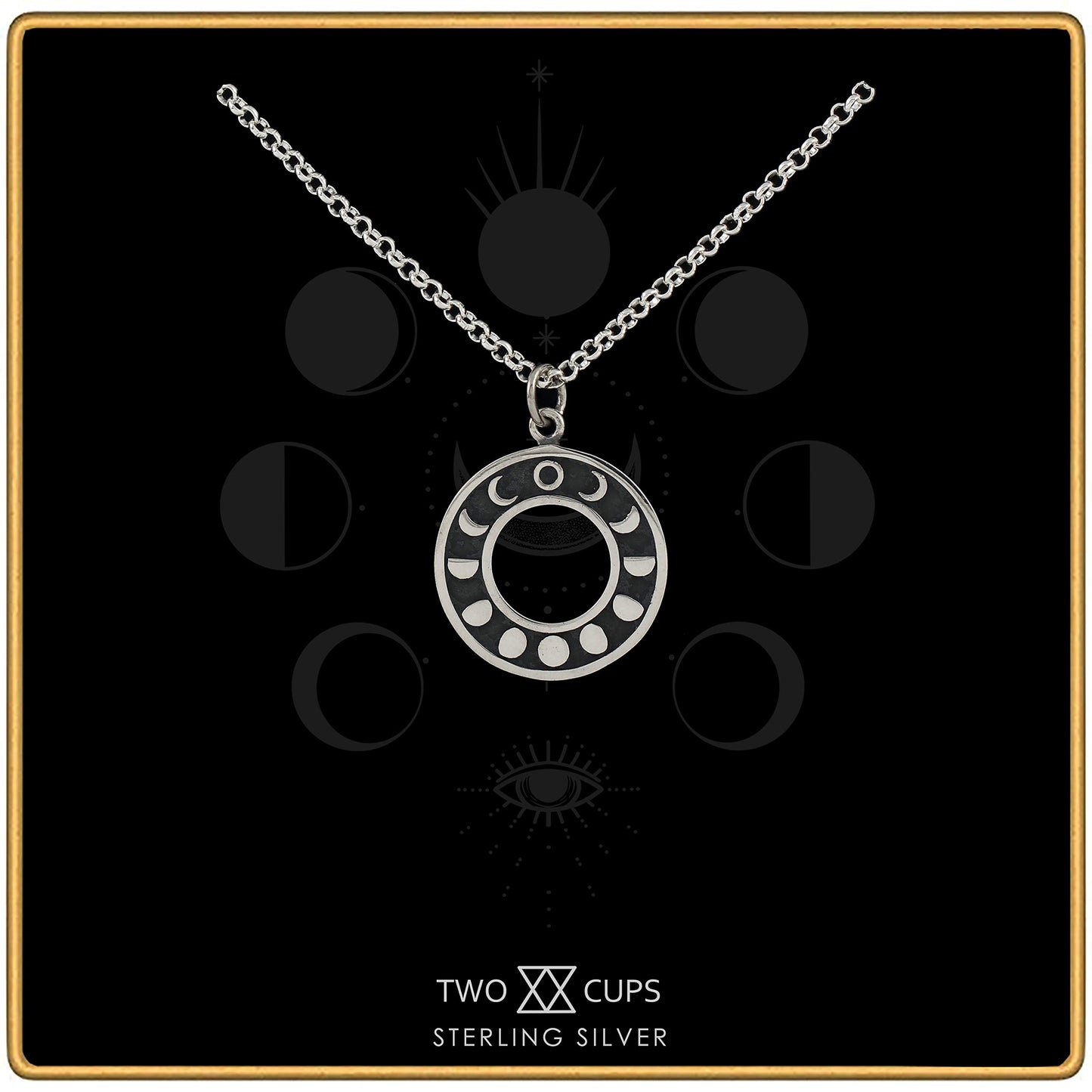 Two Cups Sterling Silver Moon Phase Necklace