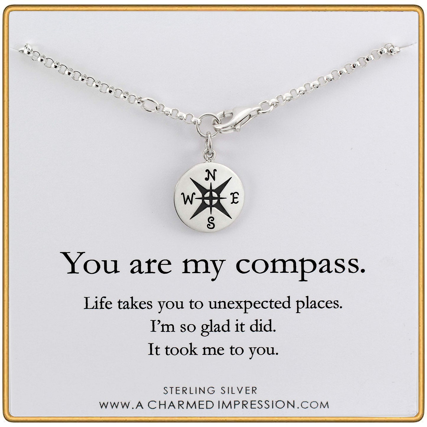 You are My Compass • I'd be Lost Without You • Intentional Charm Bracelet • Unique Handcrafted Gift for Wife/Girlfriend/Best Friend