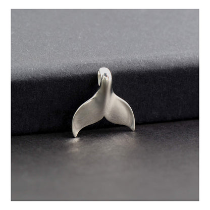 A Charmed Impression Sterling Silver High Polished Mermaid Tail • Whale Tail • Necklace Pendant Charm