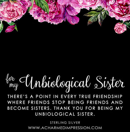 Unbiological Sister Necklace • Two Connected Circles • 14k Gold • Bonus Sister in law • Bride or Groom Sister • Adopted • Stepsister Best Friend • Friendship Love Gift • Appreciation Gratitude Jewelry