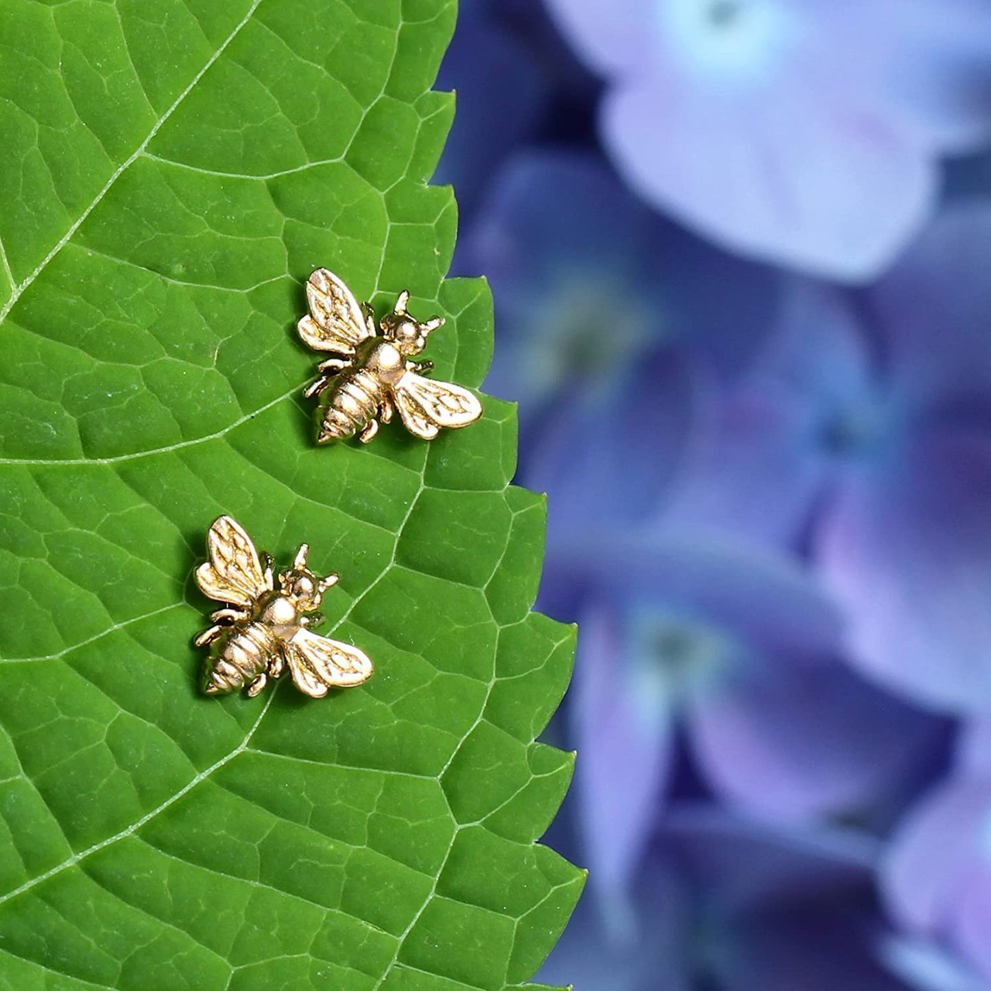 Little Gold Bee Earrings • Gold Honeybee Studs • BumbleBee Post • Handcrafted Jewelry