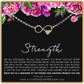 Strength Necklace • Addiction Recovery • Survivor Gift • Silver Necklace • Strength • Encouragement • Cancer Divorce Single Mom Depression • Inspirational Gifts