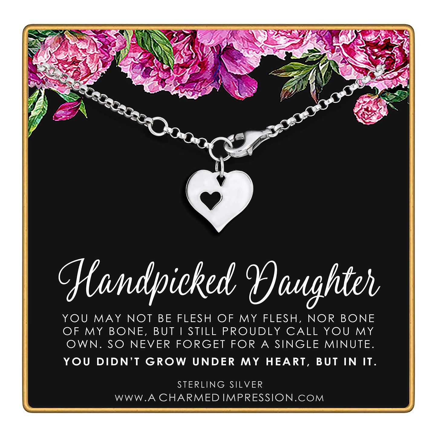 Handpicked Daughter Heart in Heart Bracelet