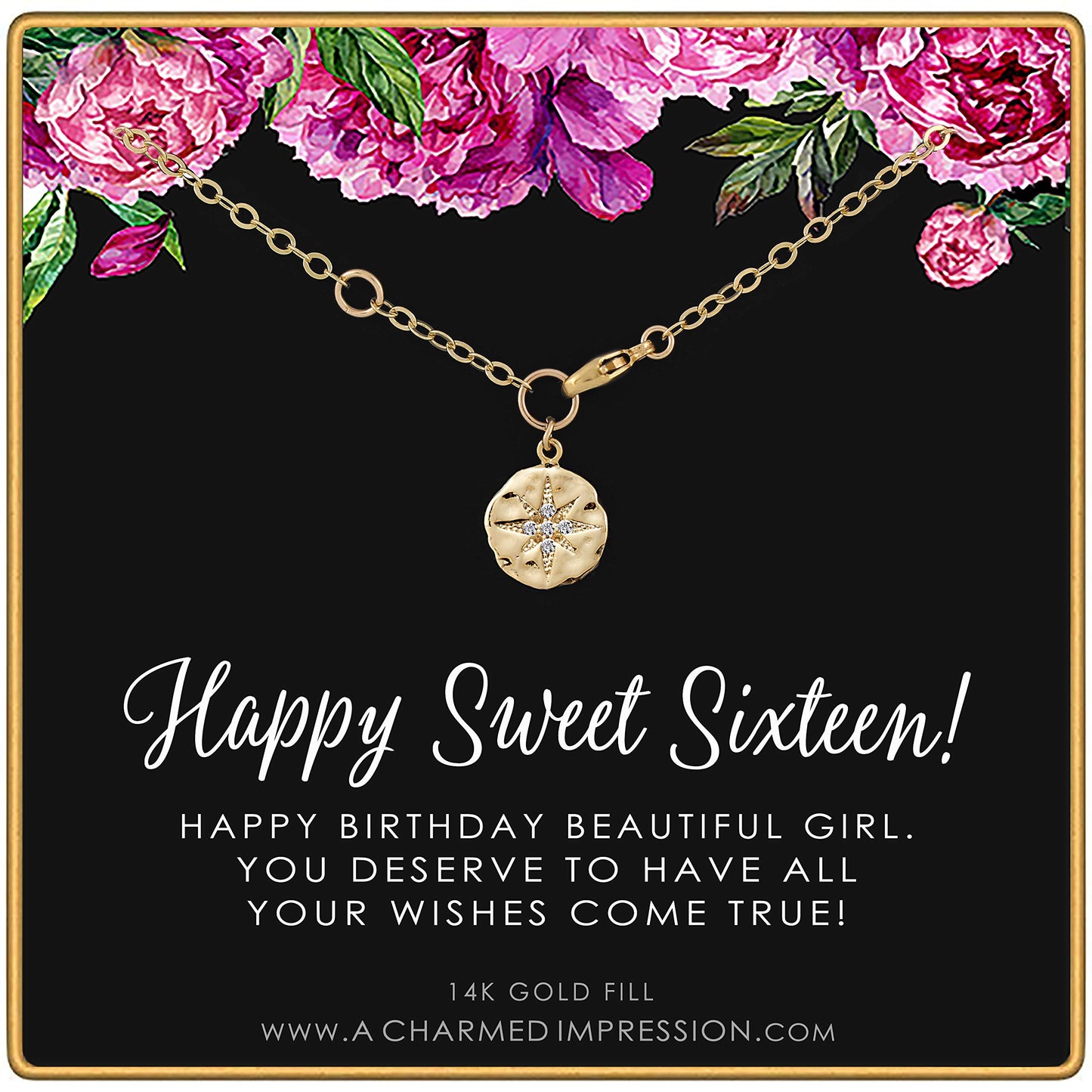 Sweet 16 • 16th Birthday Gifts for Teen Girls • Bracelet • CZ Diamond Starburst Charm • Bracelets for Women • Sixteen Birthday Gift for Daughter Best Friend Girlfriend Granddaughter