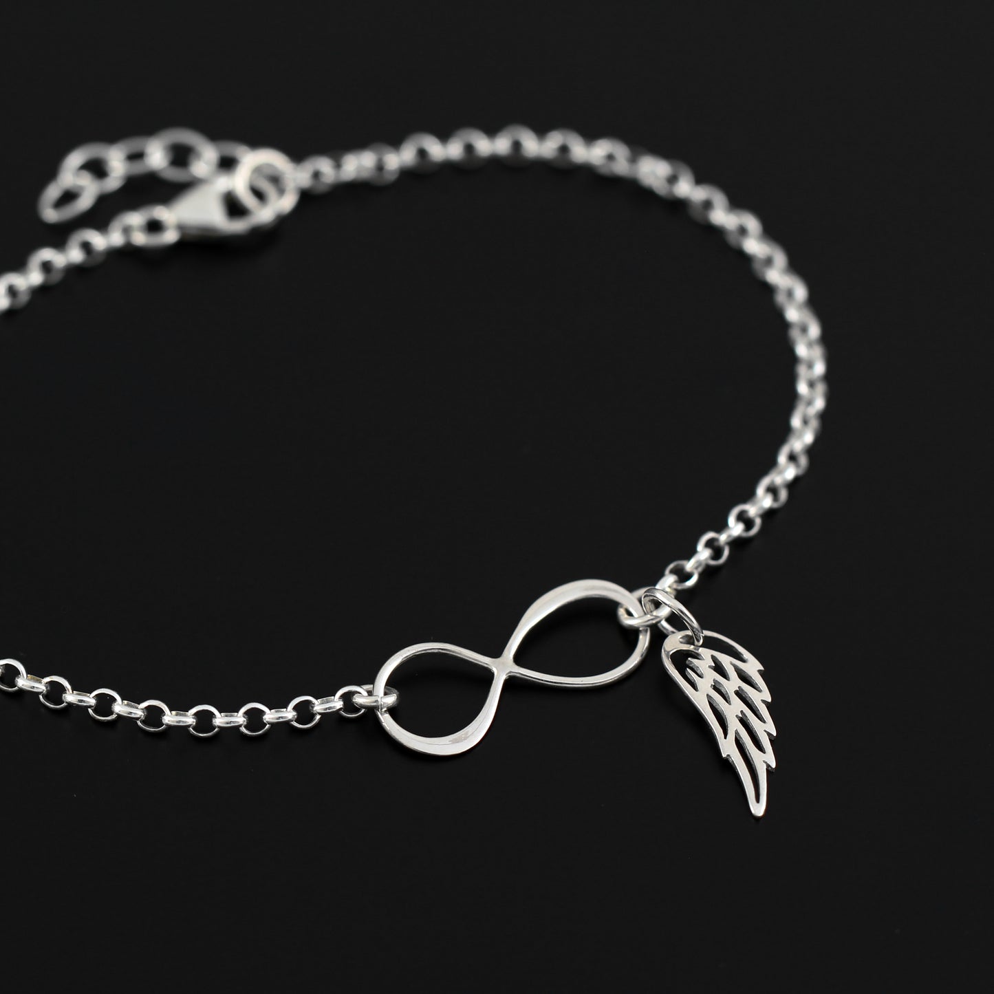 Loss of Loved One Gift for Women • Bracelet • Infinity and Angel Wing Charm • Memorial Remembrance Gift • Sorry For Your Loss Bracelet • In Memory of Husband Mother Father Miscarriage