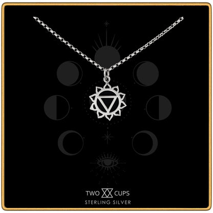 Two Cups Solar Plexus Chakra Necklace • Healing Jewelry • Adjustable Length Chain