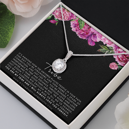 Tribe Necklace, Friendship Jewelry for Best Friend, Soul Sisters, Gift for Close Friend, Friendship Necklace, Bestie Gift, BFF Gift  - Floral Eternal Hope Neclace