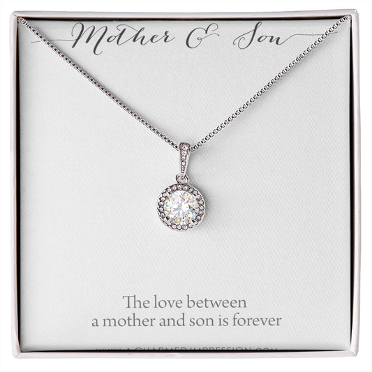 A Charmed Impression Mother and Son Necklace, Mom Appreciation Present, Boy Mom Gift, for Mom Jewelry, Sentimental Mom Birthday Gifts, Mum and Son Jewellery