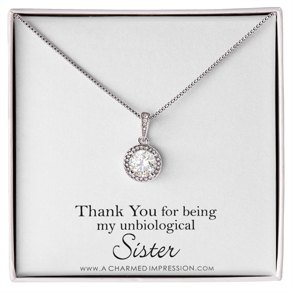 Unbiological Sister Necklace, Bonus Sister Gift, Sister-in-Law Gift, Jewelry for Sister in Law, Step Sister Gift, Soul Sister, Best Friend - Eternal Hope Necklace