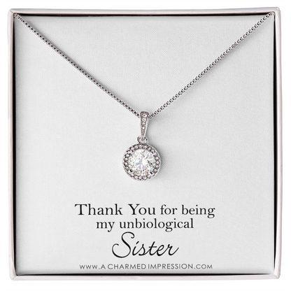 Unbiological Sister Necklace, Bonus Sister Gift, Sister-in-Law Gift, Jewelry for Sister in Law, Step Sister Gift, Soul Sister, Best Friend - Eternal Hope Necklace