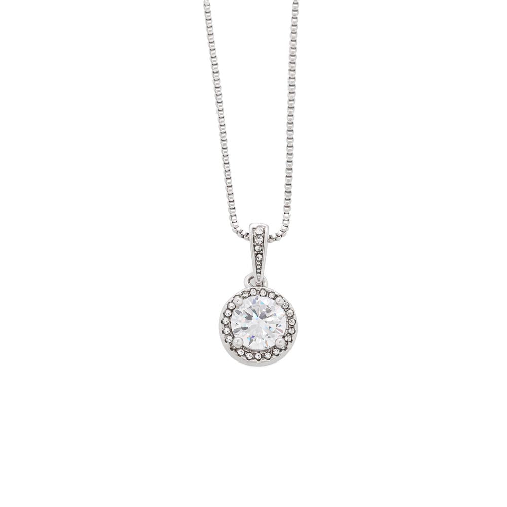 for My Mom • You are The World • Mother's Gift from Child • 14k White Gold • Eternal Hope Charm