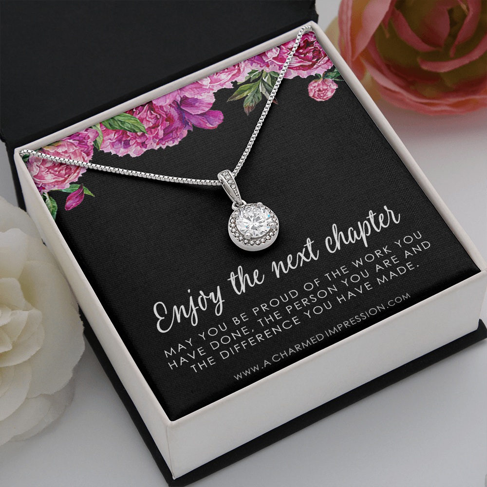 Retirement Gift for Women • Enjoy the Next Chapter • Congratulations • Promotion • You'll be Missed • Be Proud of the Difference You Have Made - Eternal Hope Neclace
